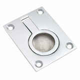 FLUSH RING PULL - SATIN CHROME - 38MMx50MM - EACH