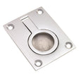FLUSH RING PULL - SATIN CHROME - 50MMx63MM - EACH