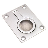 FLUSH RING PULL - SATIN CHROME - 50MMx63MM - EACH