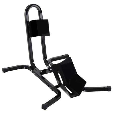 HOMCOM Metal Motorcycle Motorbike Wheel Chock Locking Stand System 17", 19", 21"/43, 48, 51 cm Front Wheels Steel Adjustable Fixing Tyre Holder Support