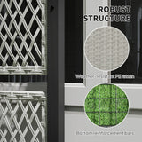 Outsunny Garden Planter Box with Trellis, Liner for Climbing Plants, Vegetables, Flowers, 90 x 35 x 148 cm, Mixed-grey