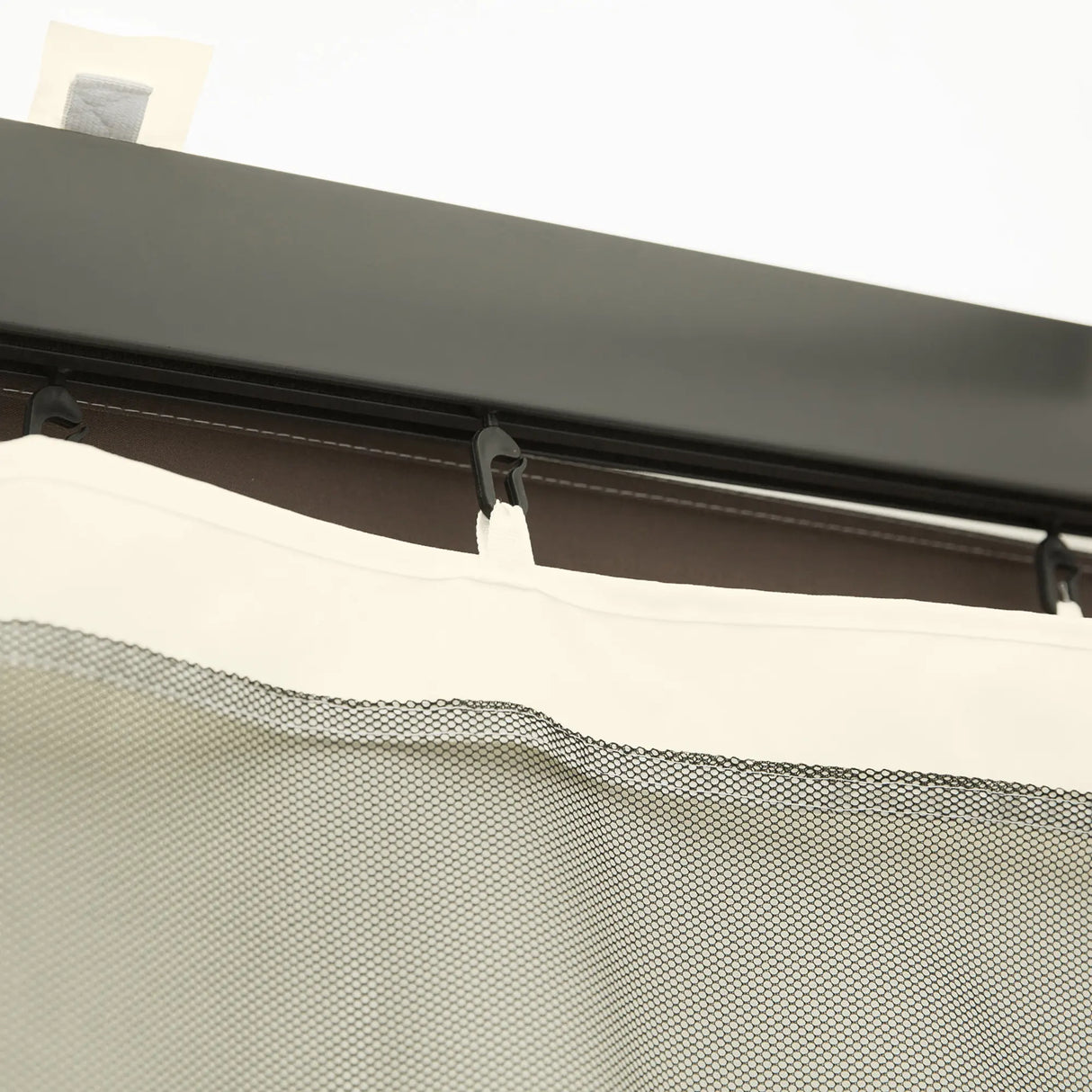 Outsunny 352 x 207cm Universal Replacement Mesh Sidewall Netting for Patio Gazebos and Canopy Tents, (Sidewall Only) Beige