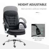 HOMCOM Office Chair Computer Chair Executive Office Chair with Height Adjustable, Comfortable Desk Chair for Home Office Fabric Black