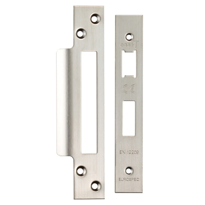 FOREND STRIKE & FIXINGS - BAS/ESS/LSS - SQUARE_x005F
 - SATIN STAINLESS STEEL - PACK