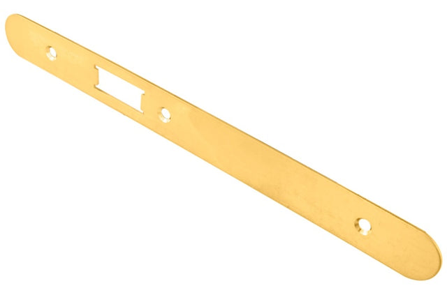 FOREND STRIKE & FIXINGS - DLS0060L - RADIUS - STAINLESS BRASS - PACK