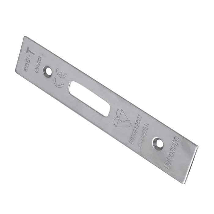 FOREND STRIKE & FIXING PACK TO SUIT EURO PROFILE BS CYLINDER DEADLOCK - SATIN STAINLESS STEEL - PACK