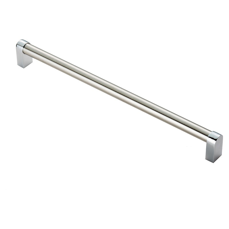 FTD BAUHAUS HANDLE 320MM C/C - SATIN NICKEL/POLISHED CHROME - 320 ( 336 ) - EACH