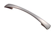 FTD WAISTED FLAT BOW HANDLE 128MM C/C - SATIN NICKEL - 128 ( 182 ) - EACH