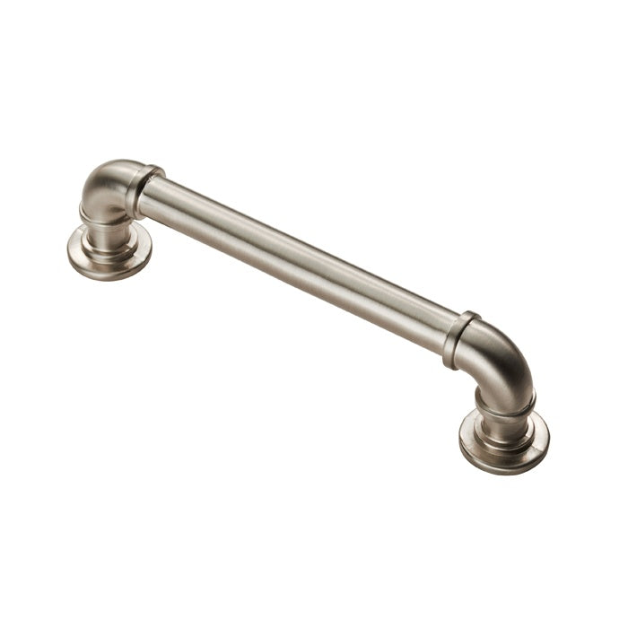 FTD PIPE HANDLE 128MM C/C - SATIN NICKEL - 128mm - EACH