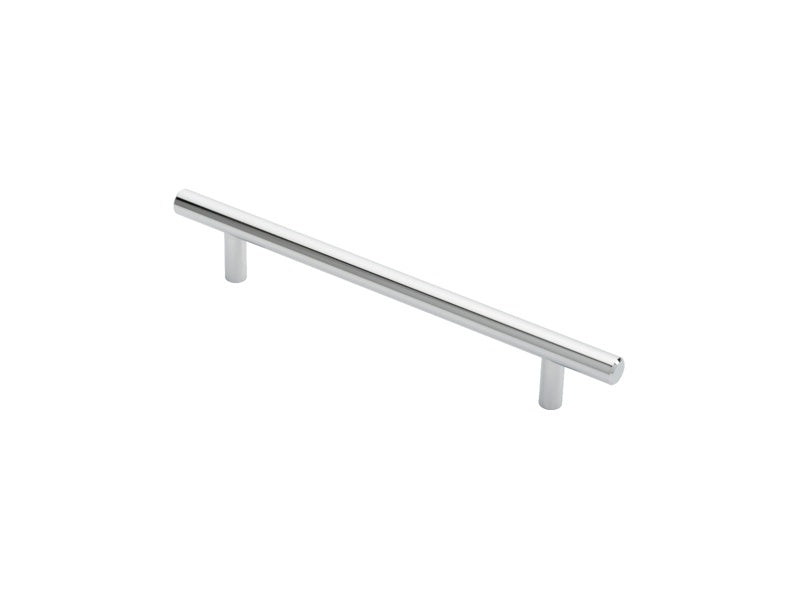 12MM DIA. T-BAR PULL HANDLE - 160MM C/C - BOLT THROUGH FIXING - POLISHED CHROME - 160 ( 220 ) - EACH