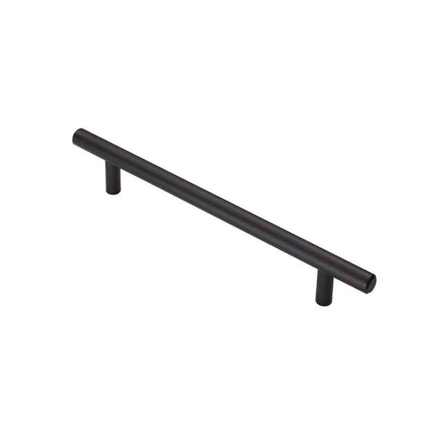 12MM DIA. T-BAR PULL HANDLE - 160MM C/C - BOLT THROUGH FIXING - MATT BLACK - 160mm c/c - EACH