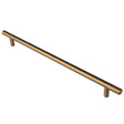 12MM DIA. T-BAR PULL HANDLE - 288MM C/C - BOLT THROUGH FIXING - ANTIQUE BRASS - 200mm c/c - EACH