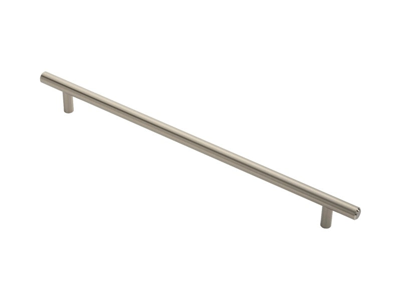 12MM DIA. T-BAR PULL HANDLE - 288MM C/C - BOLT THROUGH FIXING - SATIN NICKEL - 288 ( 348 ) - EACH