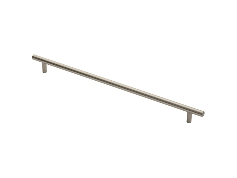 12MM DIA. T-BAR PULL HANDLE - 352MM C/C - BOLT THROUGH FIXING - SATIN NICKEL - 352 ( 412 ) - EACH