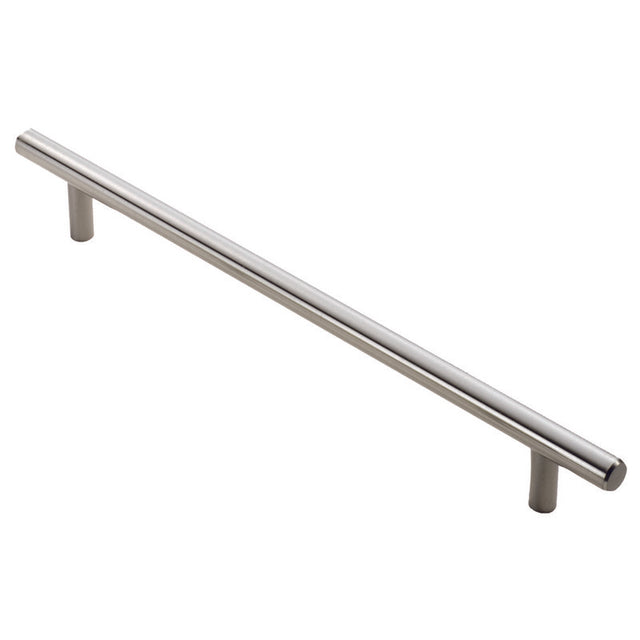 12MM DIA. T-BAR PULL HANDLE - 640MM C/C - BOLT THROUGH FIXING - SATIN NICKEL - 640 ( 704 ) - EACH