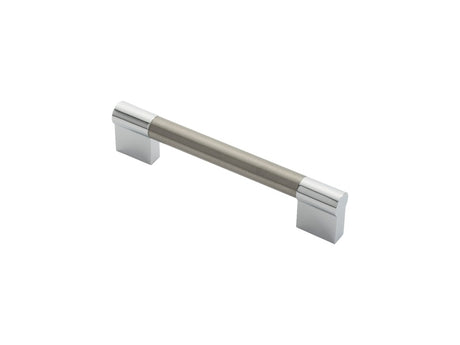 FTD 13MM KEYHOLE HANDLE 128MM C/C - SATIN NICKEL/POLISHED CHROME - 128 ( 140 ) - EACH