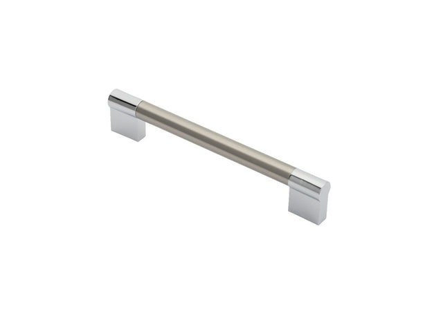 FTD 13MM KEYHOLE HANDLE 160MM C/C - SATIN NICKEL/POLISHED CHROME - 160 ( 172 ) - EACH