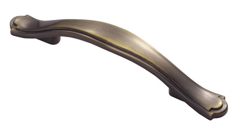 FTD TRADITIONAL STEPPED EDGE HANDLE 76MM C/C - ANTIQUE BURNISHED BRASS - 76 ( 130 ) - EACH