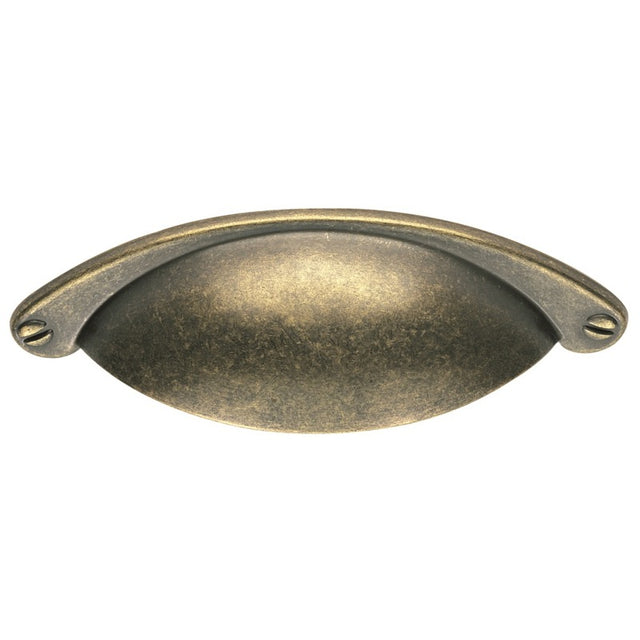 FTD TRADITIONAL CUP HANDLE 64MM C/C - ANTIQUE BRASS - 64 ( 104 ) - EACH