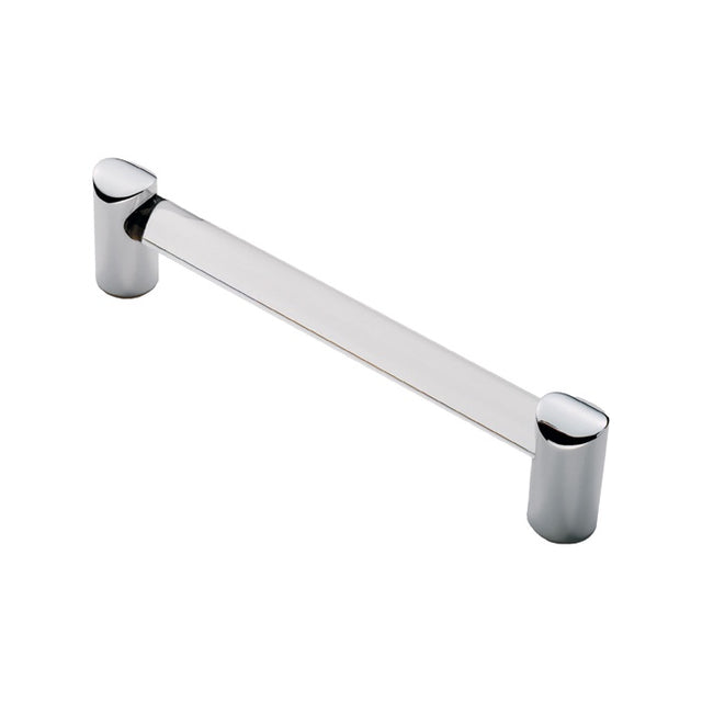 FTD 16MM CLEAR ACRYLIC BAR HANDLE 160MM C/C - ACRYLIC CLEAR CHROME - 160 ( 180 ) - EACH