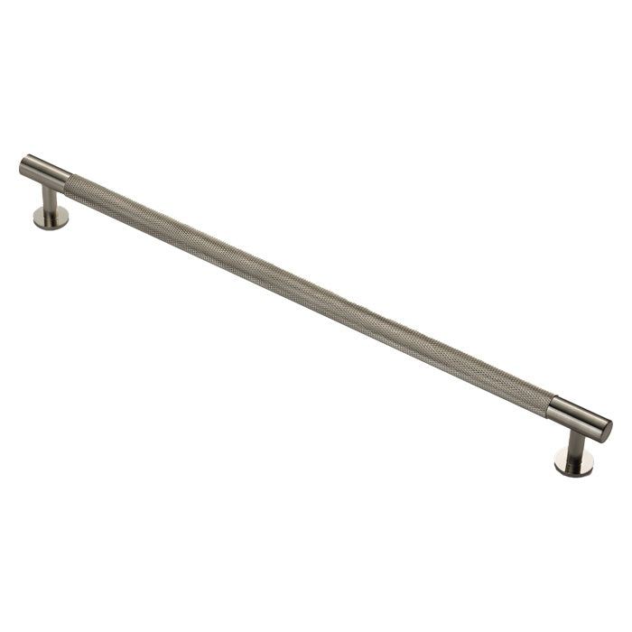 KNURLED CABINET PULL HANDLE 320MM C/C - SATIN NICKEL - EACH