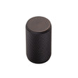 KNURLED CABINET KNOB - MATT BLACK - EACH