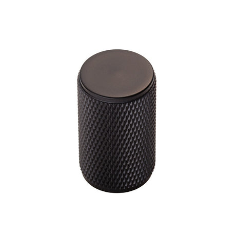 KNURLED CABINET KNOB - MATT BLACK - EACH