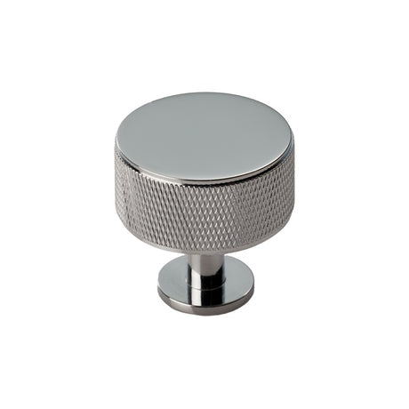 KNURLED CABINET RADIO KNOB - POLISHED CHROME - EACH