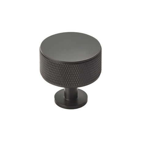 KNURLED CABINET RADIO KNOB - MATT BLACK - EACH