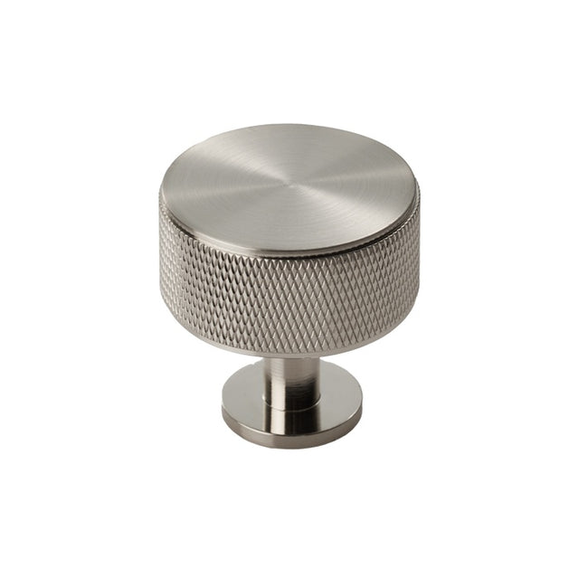 KNURLED CABINET RADIO KNOB - SATIN NICKEL - EACH