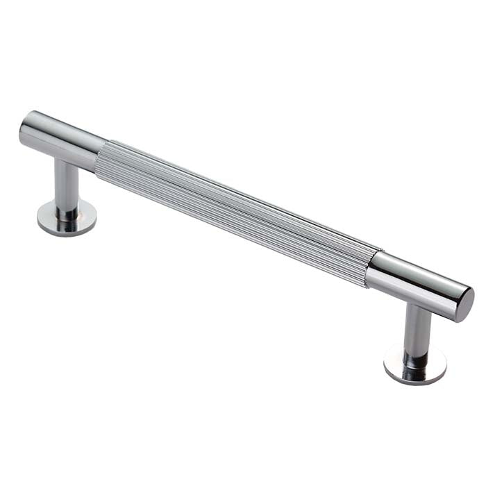 LINES CABINET PULL HANDLE 128MM C/C - POLISHED CHROME - EACH