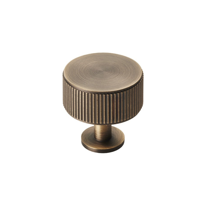 LINES CABINET RADIO KNOB - ANTIQUE BRASS - EACH