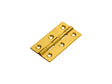 64 X 35 X 2MM CABINET HINGE C/W SCREWS (PAIR) - POLISHED BRASS - 64 x 35 x 2 - PAIR