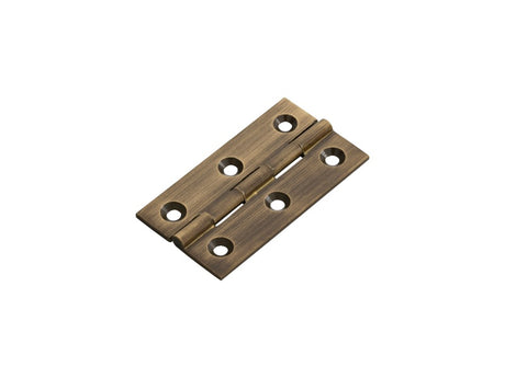 64 X 35 X 2MM CABINET HINGE C/W SCREWS (PAIR) - ANTIQUE BRASS - 64 x 35 x 2 - PAIR