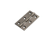 64 X 35 X 2MM CABINET HINGE C/W SCREWS (PAIR) - PEWTER - 64 X 35 X 2MM - PAIR