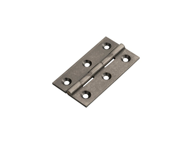 64 X 35 X 2MM CABINET HINGE C/W SCREWS (PAIR) - PEWTER - 64 X 35 X 2MM - PAIR