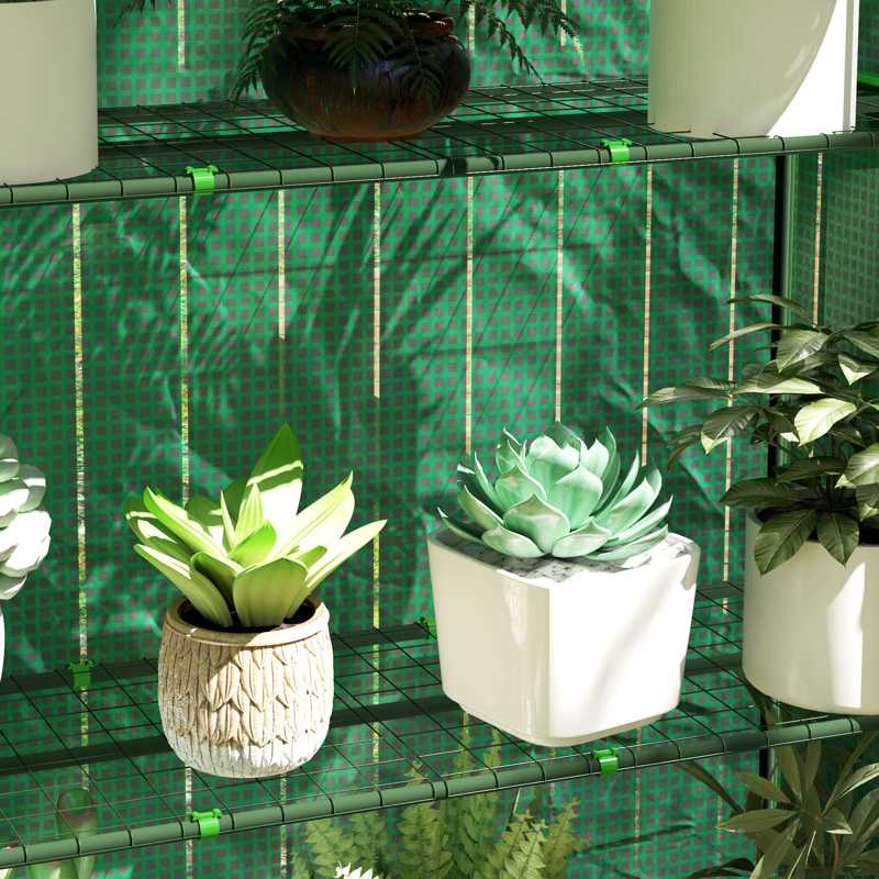 Outsunny Four Shelf Mini Greenhouse - Green
