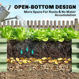 Outsunny Raised Beds for Garden, Galvanised Outdoor Planters, for Herbs and Vegetables, Use for Patio, Garden, Balcony