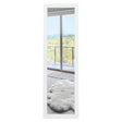 Wall Mounted Dressing Mirror with Hanging Hooks for Bedroom White