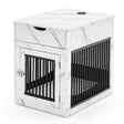 2-In-1 Dog House with Drawer and Wired Wireless Charging-White