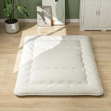 Floor Futon Mattress Medium Firm Thickened Tatami Mat with Carrying Bag-Beige-King Size