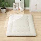 Floor Futon Mattress Medium Firm Thickened Tatami Mat with Carrying Bag-Beige