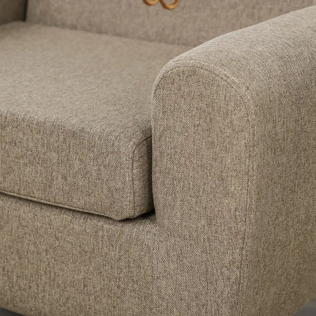 HOMCOM Kids Sofa Toddler Chair Children Armchair for Preschool Bedroom Playroom with Ear Modeling Wood Brown