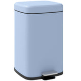 HOMCOM 20L Modern Boxy Metal Home Kitchen Bin - Light Blue