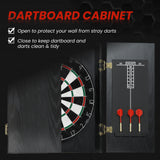 SPORTNOW Bristle Dartboard with Cabinet, 6 Steel Tip Darts, Cabinet