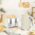 HOMCOM Retro 3000W Kettle and Toaster Set - Grey