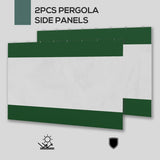 Outsunny Set of Two 3 x 2m Replacement Pergola Panels - Green