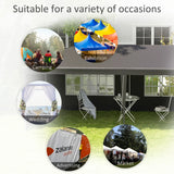 Outsunny 2.95 x 5.83 m Semi-Open Gazebo - Dark Grey