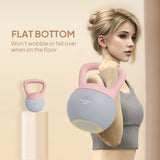 SPORTNOW 6KG Soft Kettlebell, Kettlebell with Non-Slip Handle for Home Gym, Weight Lifting, Strength Training, Pink/Grey