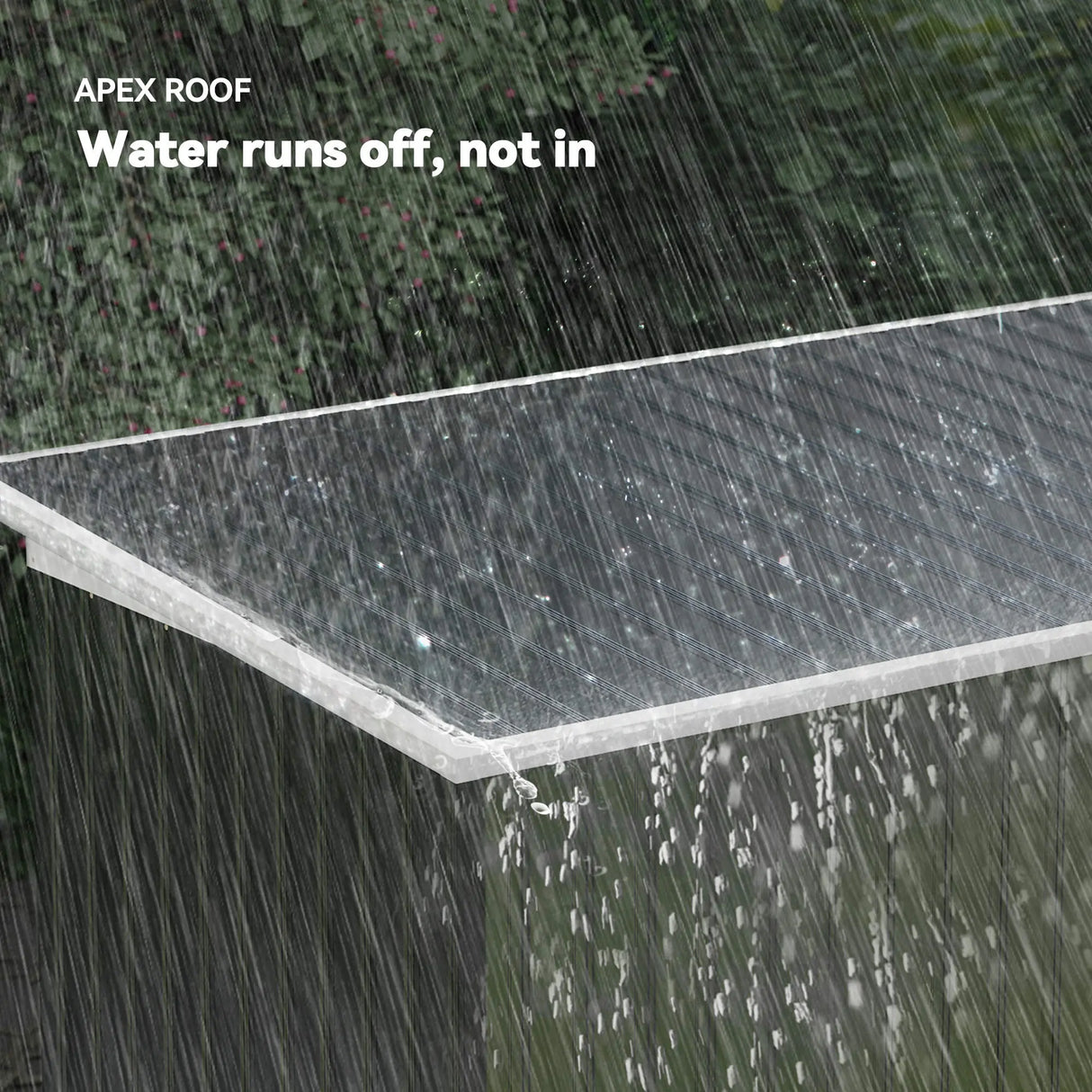 Outsunny 9ft x 4ft Metal Garden Shed, Outdoor Tool House with Foundation Kit, Ventilations and Double Doors, Dark Grey